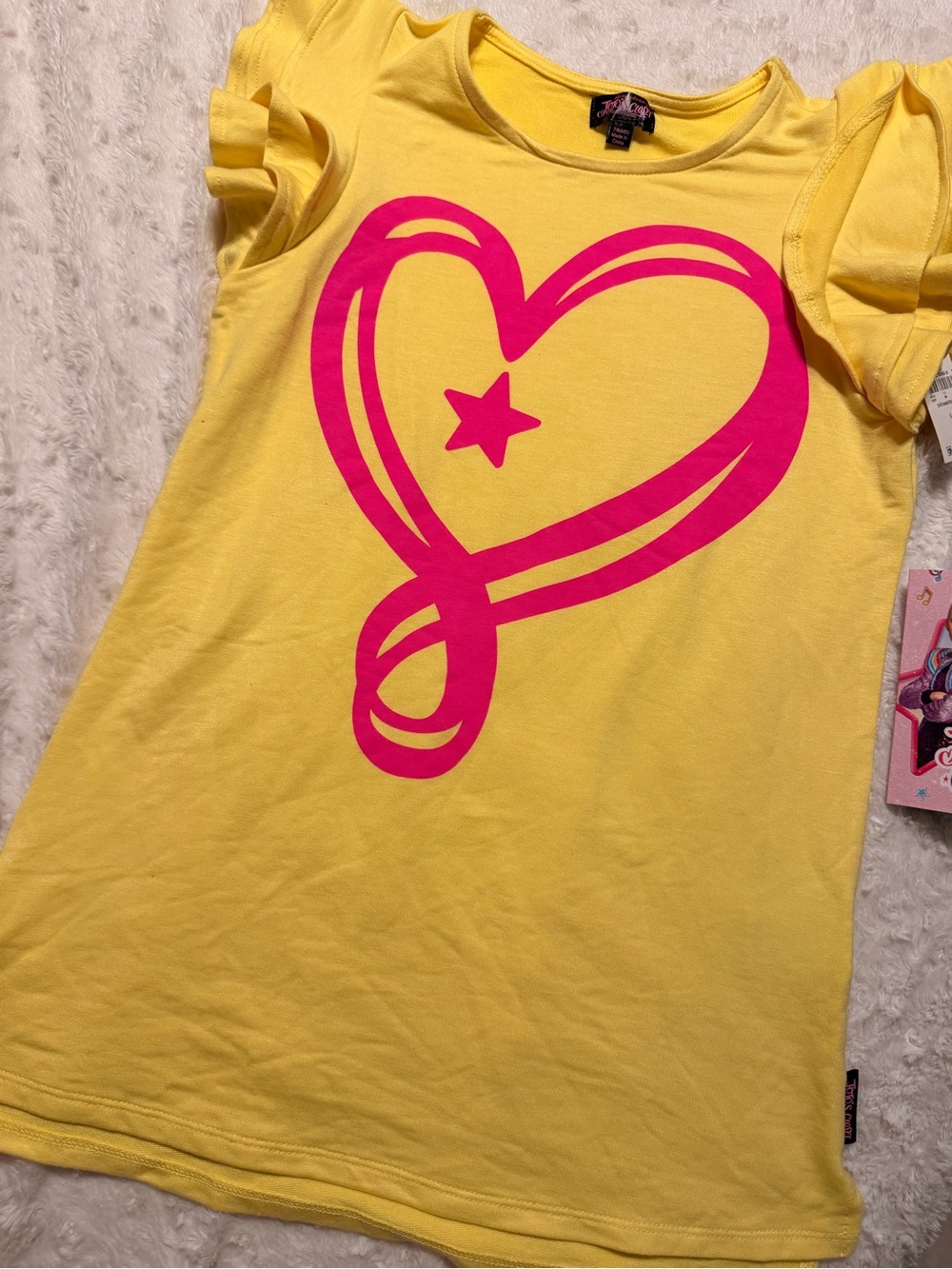 NWT Nickelodeon Jojo Siwa ruffle sleeve shirt size 7/8